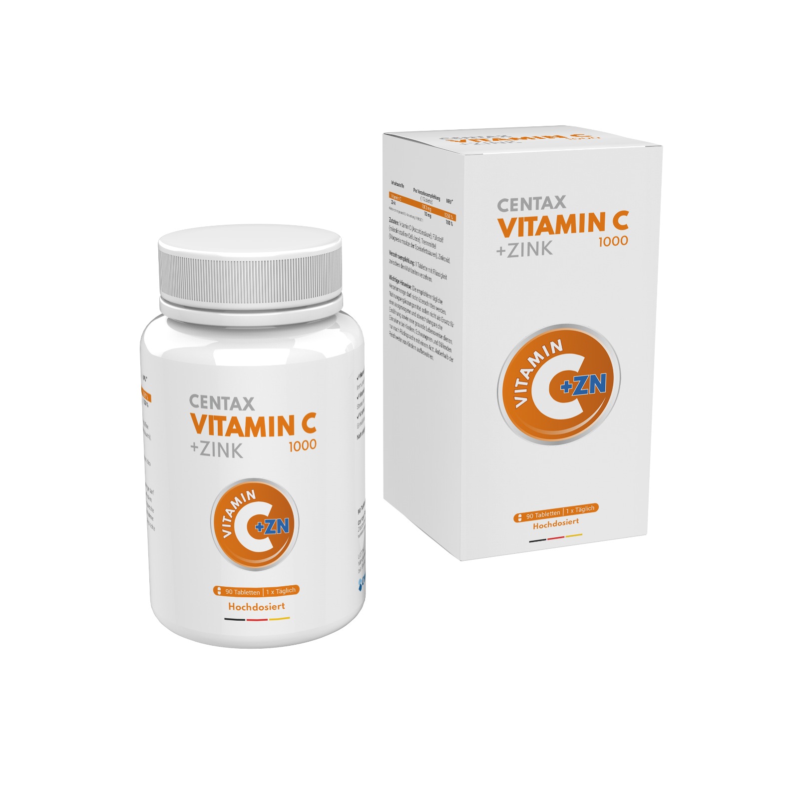 Centax Vitamin C+Zink package