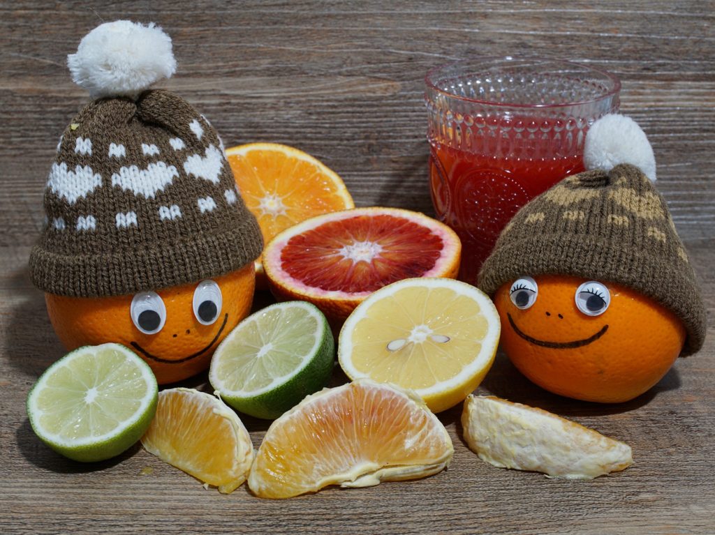 Fresh citrus fruit, a natural source of vitamin C